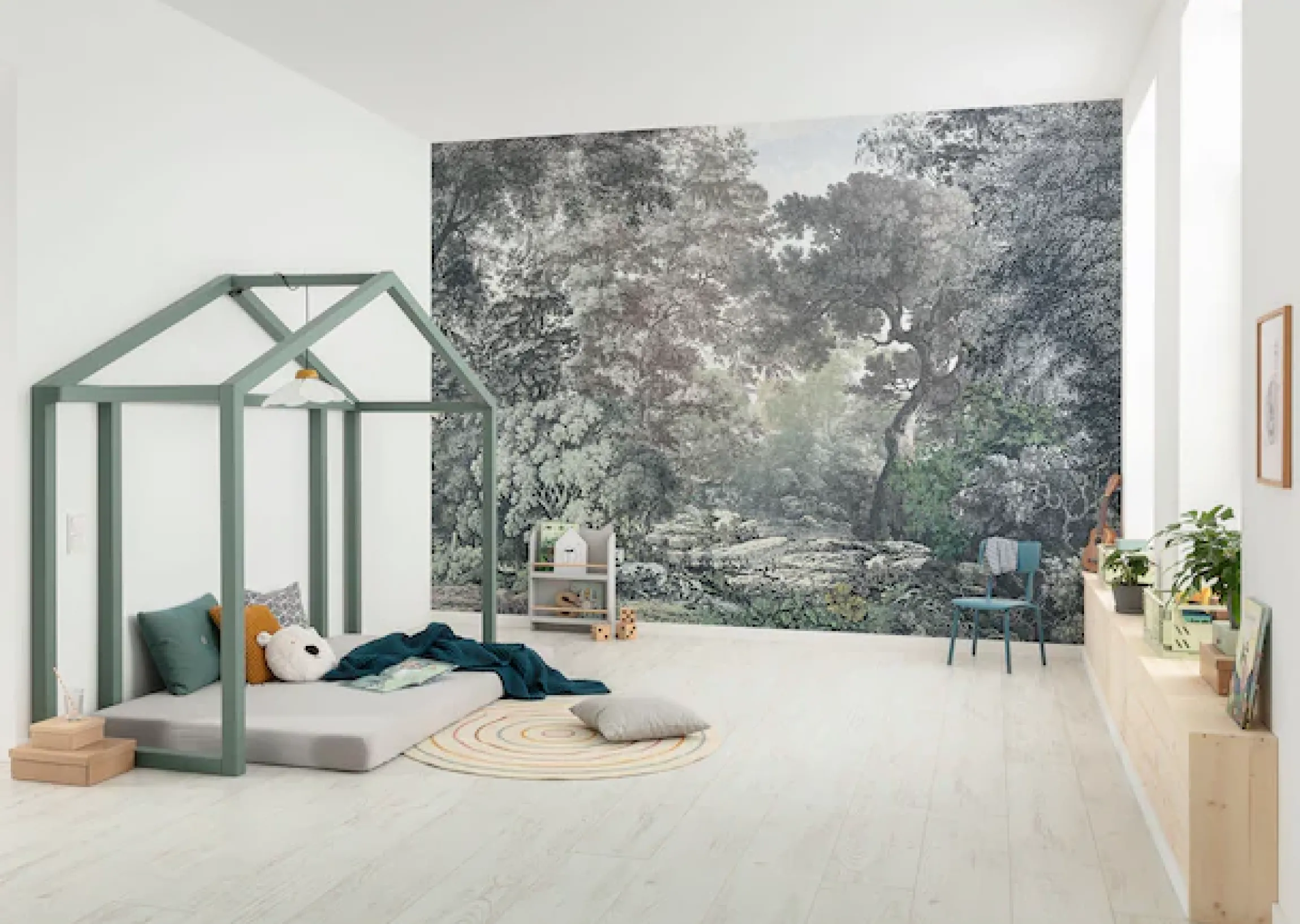 Komar Fototapete »Digitaldruck Vlies -Wood Wide Web - Größe 400 x 280 cm« bedruckt glatt Wohnzimmer, Schlafzimmer