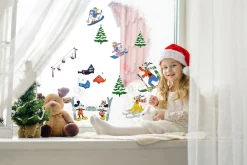 Komar Fototapete »Fenstersticker - Disney Mickey Mouse Snowland - Größe 30 x 30 cm« Motiv | bedruckt glatt