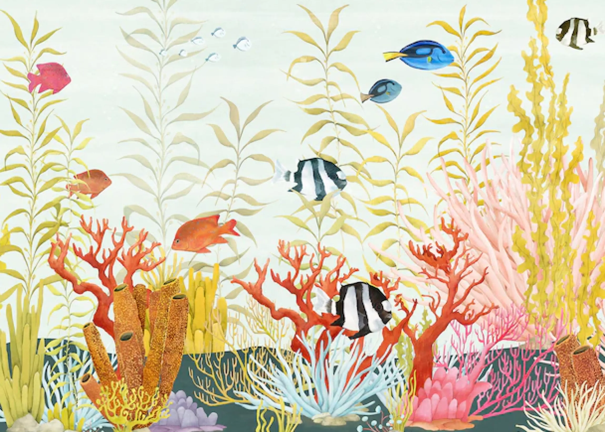 Komar Fototapete »Komar Vlies Fototapete - Coral World - Größe 350 x 250 cm« bedruckt glatt