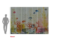Komar Fototapete »Komar Vlies Fototapete - Coral World - Größe 350 x 250 cm« bedruckt glatt