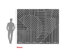 Komar Fototapete »Komar Vlies Fototapete - Jeux de Lignes - Größe 300 x 250 cm« bedruckt glatt