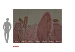 Komar Fototapete »Komar Vlies Fototapete - Papunya Leafs - Größe 350 x 250 cm« bedruckt glatt