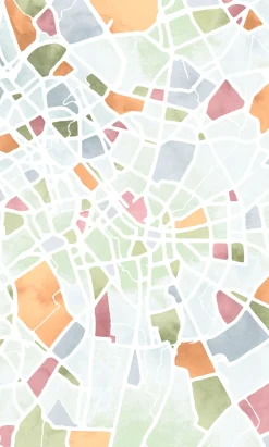 Komar Fototapete »Komar Vlies Fototapete - City Map - Größe 150 x 250 cm« bedruckt glatt
