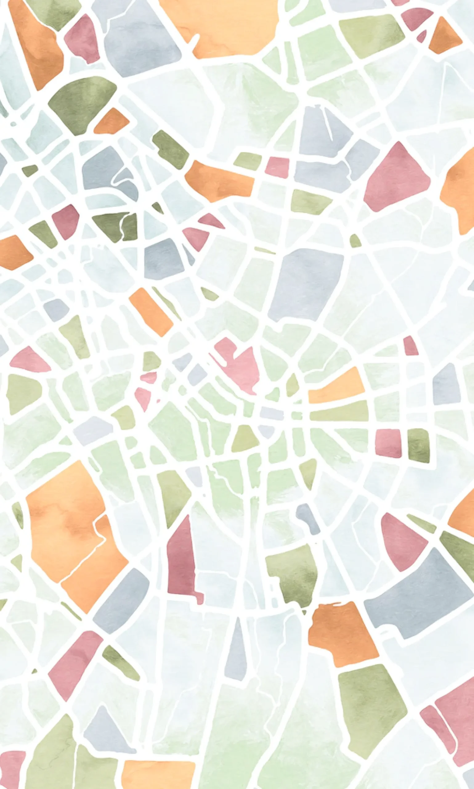 Komar Fototapete »Komar Vlies Fototapete - City Map - Größe 150 x 250 cm« bedruckt glatt
