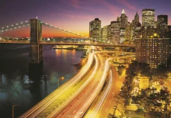 Komar Fototapete »NYC Lights - Größe 368 x 254 cm« bedruckt glatt Wohnzimmer, Schlafzimmer