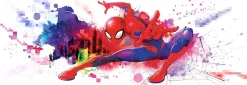 Komar Fototapete »Spider-Man Graffiti Art - Größe 368 x 127 cm« bedruckt glatt Kinderzimmer