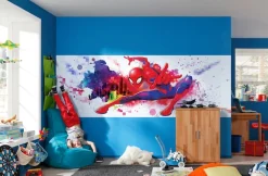 Komar Fototapete »Spider-Man Graffiti Art - Größe 368 x 127 cm« bedruckt glatt Kinderzimmer