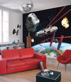 Komar Fototapete »STAR WARS Millennium Falcon - Größe 368 x 254 cm« bedruckt glatt Kinderzimmer