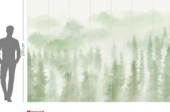 Komar Fototapete »Vlies Fototapete - Blurry Woods - Größe 350 x 250 cm« Motiv | bedruckt glatt