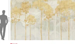 Komar Fototapete »Vlies Fototapete - Golden Pines - Größe 400 x 250 cm« Motiv | bedruckt glatt