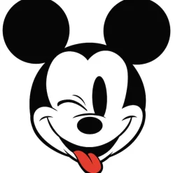 Komar Fototapete »Vlies selbstklebend - Mickey Head Optimism - Größe 125 x 125 cm« bedruckt glatt Kinderzimmer