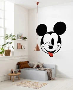 Komar Fototapete »Vlies selbstklebend - Mickey Head Optimism - Größe 125 x 125 cm« bedruckt glatt Kinderzimmer