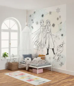 Komar Kindertapete »Disney Frozen Sketch Sisters« bedruckt glatt