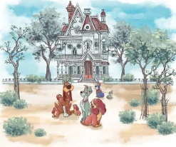 Komar Kindertapete »Disney Lady and the Tramp Sweet Home« bedruckt glatt