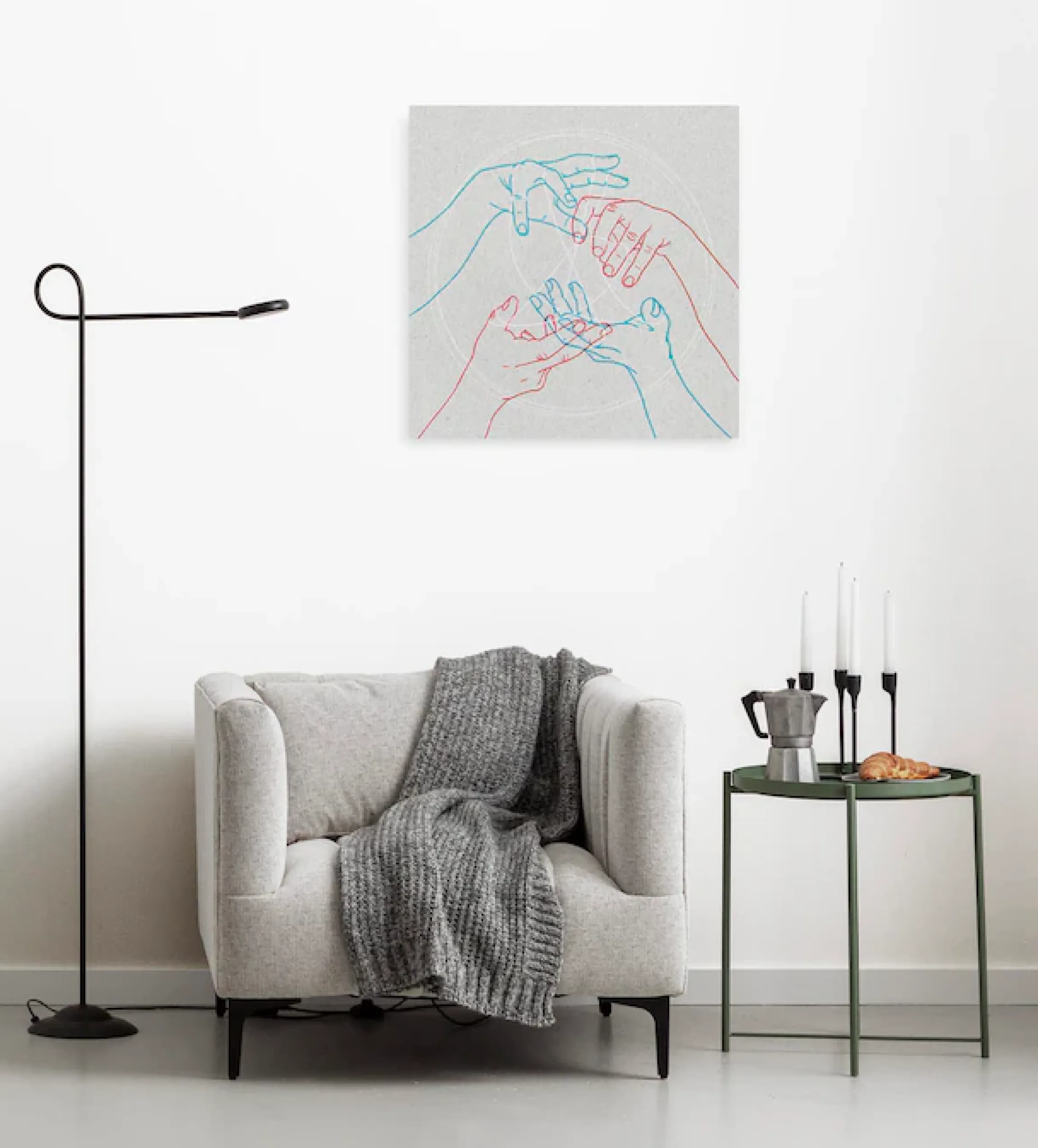 Komar Leinwandbild »Glory Hands - Größe 60 x 60 cm« Natur 1 Stk. tlg. Keilrahmenbild mi Echtholzrahmen