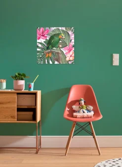 Komar Leinwandbild »Hibiscus Flirt - Größe 40 x 40 cm« Natur 1 Stk. tlg. Keilrahmenbild mi Echtholzrahmen