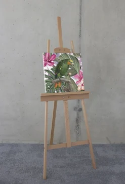 Komar Leinwandbild »Hibiscus Flirt - Größe 40 x 40 cm« Natur 1 Stk. tlg. Keilrahmenbild mi Echtholzrahmen