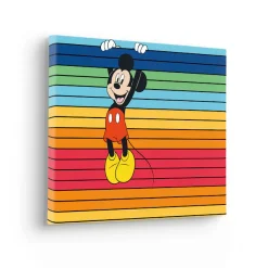 Komar Leinwandbild »Mickey Band of Color - Größe 30 x 40 cm« Natur 1 Stk. tlg. Keilrahmenbild mi Echtholzrahmen
