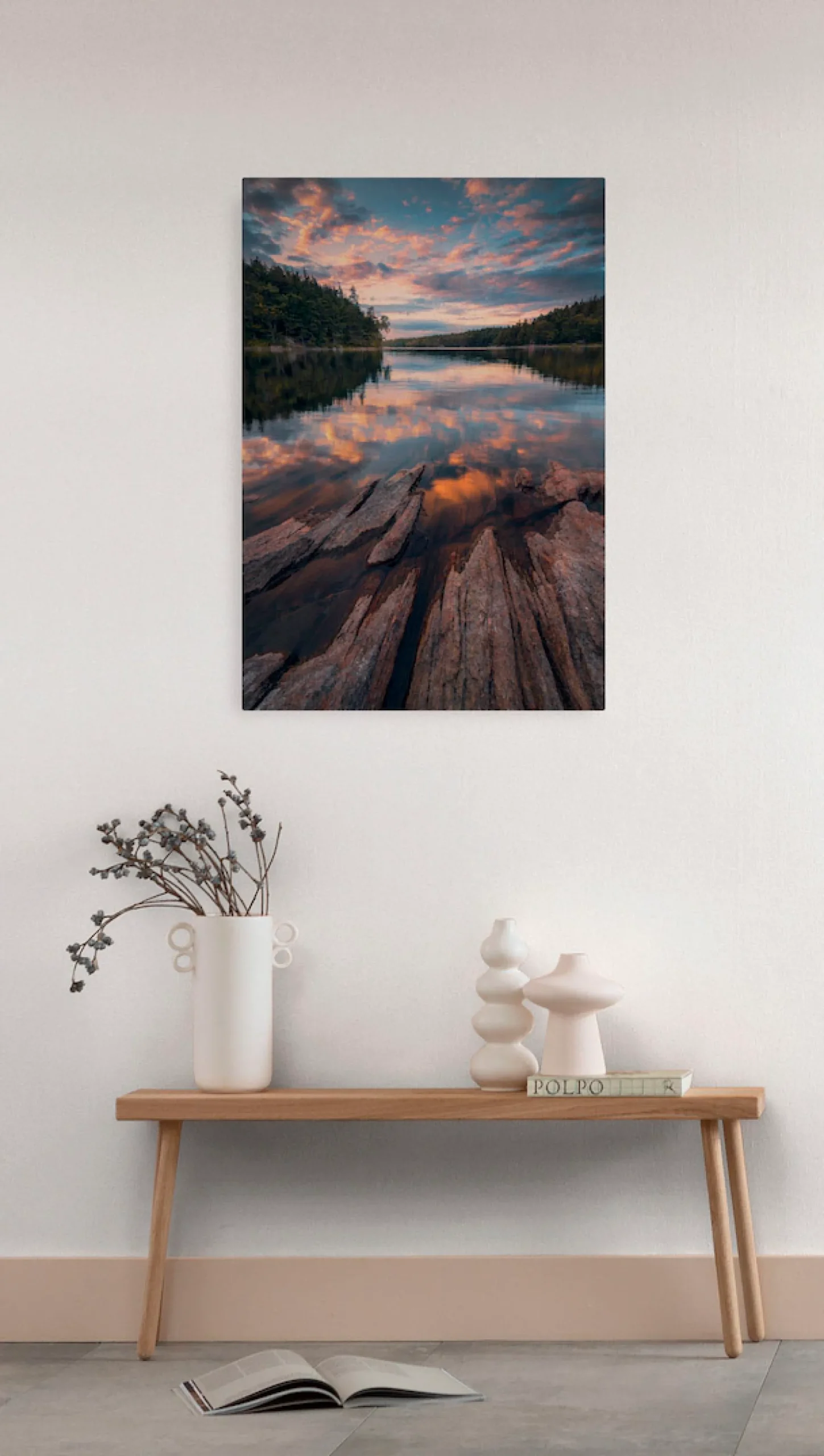 Komar Leinwandbild »Swedish Structures - Größe 40 x 60 cm« Baum | Berge | Blumen | Blätter | Foto | Jahreszeiten | Landschaft | Meer