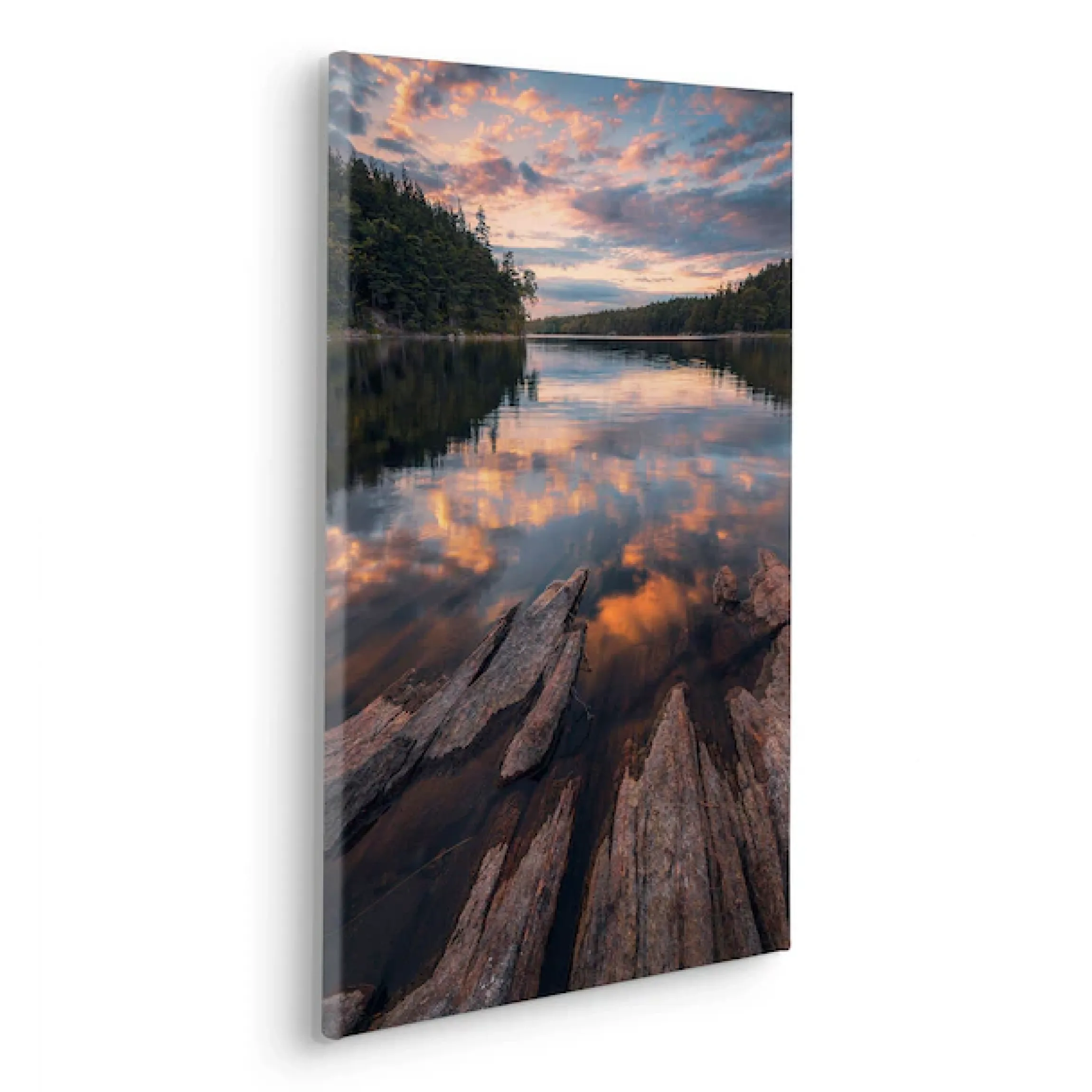 Komar Leinwandbild »Swedish Structures - Größe 40 x 60 cm« Baum | Berge | Blumen | Blätter | Foto | Jahreszeiten | Landschaft | Meer