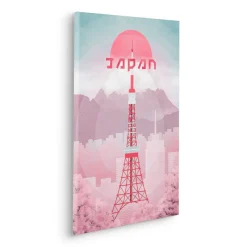 Komar Leinwandbild »Vintage Travel Japan - Größe 40 x 60 cm« Natur 1 Stk. tlg. Keilrahmenbild mi Echtholzrahmen