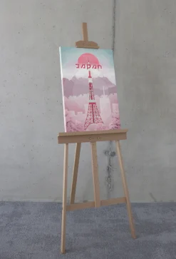 Komar Leinwandbild »Vintage Travel Japan - Größe 40 x 60 cm« Natur 1 Stk. tlg. Keilrahmenbild mi Echtholzrahmen