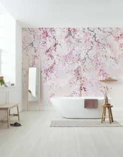Komar Vliestapete »Digitaldruck Vlies -Kirschblüten - Größe 300 x 280 cm« bedruckt glatt Wohnzimmer, Schlafzimmer