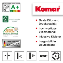 Komar Vliestapete »Digitaldruck Vlies -Blue Aura - Größe 350 x 250 cm« bedruckt glatt Wohnzimmer, Schlafzimmer
