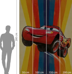 Komar Vliestapete »Digitaldruck Vlies -Cars Jump - Größe 200 x 280 cm« bedruckt glatt Kinderzimmer