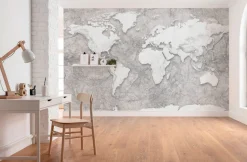 Komar Vliestapete »Digitaldruck Vlies -World Relief - Größe 350 x 250 cm« bedruckt glatt Wohnzimmer, Schlafzimmer