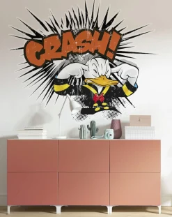 Komar Vliestapete »Selbstklebende Vlies - Donald crash XXL - Größe 127 x 160 cm« bedruckt glatt Kinderzimmer