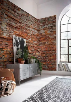 Komar Vliestapete »Vlies- Bricklane - Größe 368 x 248 cm« bedruckt glatt Wohnzimmer, Schlafzimmer