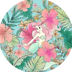 Komar Vliestapete »Vlies selbstklebend - Ariel Ocean Flowers - Größe 125 x 125 cm« bedruckt glatt Kinderzimmer