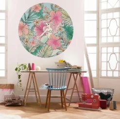 Komar Vliestapete »Vlies selbstklebend - Ariel Ocean Flowers - Größe 125 x 125 cm« bedruckt glatt Kinderzimmer