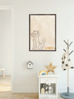 Komar Wandbild »Disney The Lion King Simba Sketch« Disney Set, 1 Stk. tlg. 30 x 40 cm (Breite x Höhe) - Kinderzimmer, Dekoration