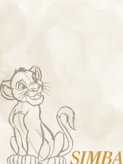 Komar Wandbild »Disney The Lion King Simba Sketch« Disney Set, 1 Stk. tlg. 30 x 40 cm (Breite x Höhe) - Kinderzimmer, Dekoration