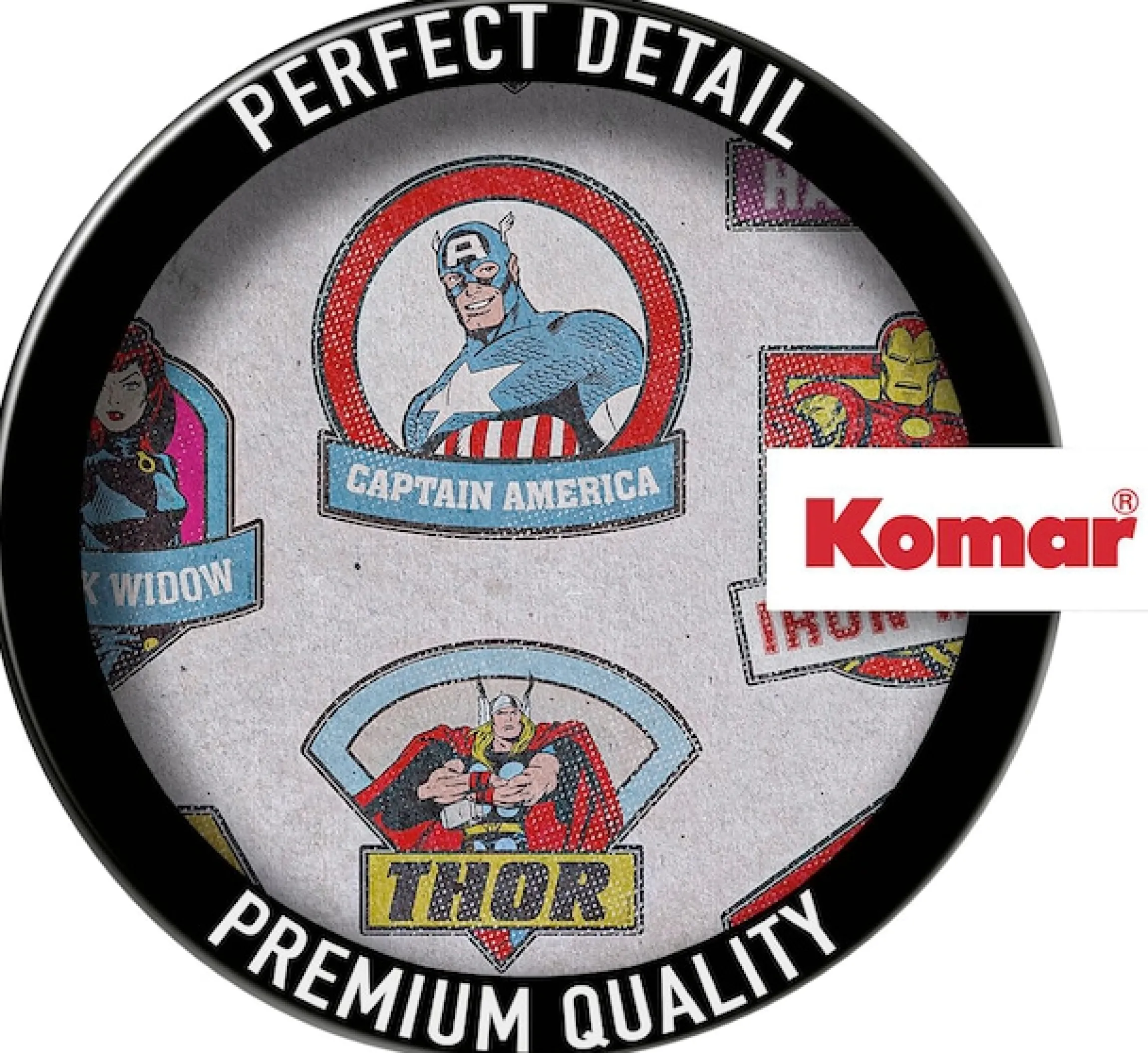 Komar Wandtattoo »Avengers Classic Badges - Größe 50 x 70 cm« selbstklebend, Wandsticker, Kinderzimmer