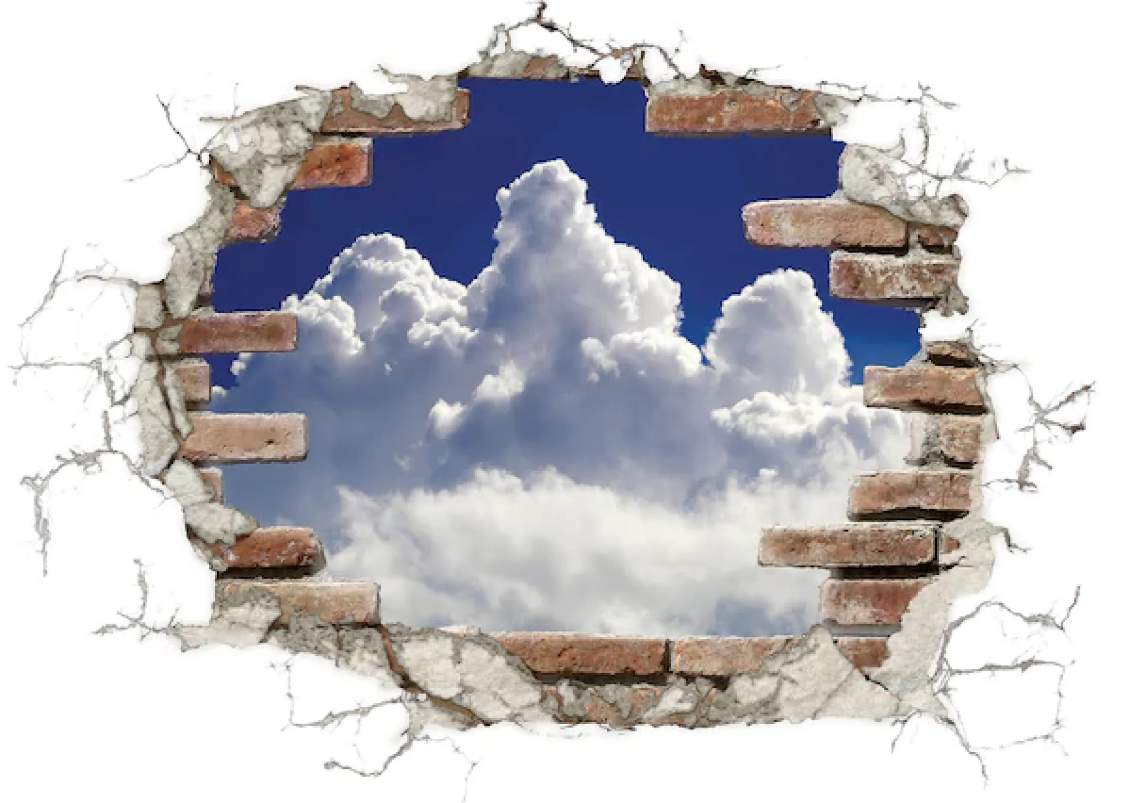 Komar Wandtattoo »Break Out Clouds - Größe 100 x 70 cm« selbstklebend, Wandsticker