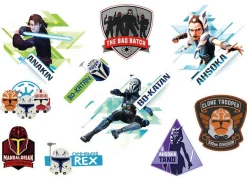 Komar Wandtattoo »Clone Wars Badges - Größe 100 x 70 cm« selbstklebend, Wandsticker, Kinderzimmer