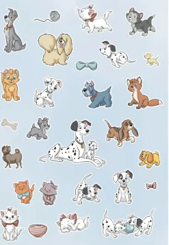 Komar Wandtattoo »Disney Cats and Dogs - Größe 50 x 70 cm« selbstklebend, Wandsticker, Kinderzimmer