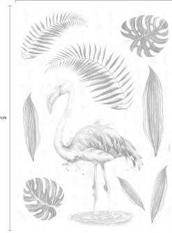 Komar Wandtattoo »Flamingo - Größe 50 x 70 cm« selbstklebend, Wandsticker