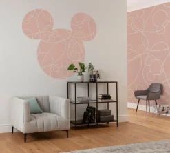 Komar Wandtattoo »Mickey Head Knotted - Größe 125 x 125 cm« rund und selbstklebend
