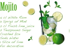 Komar Wandtattoo »Mojito - Größe 100 x 70 cm« selbstklebend, Wandsticker