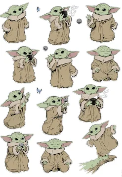 Komar Wandtattoo »Star Wars The Mandalorian Grogu The Cutest« 50 x 70 cm (Breite x Höhe) - Kinderzimmer, Wandsticker