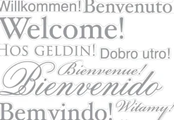 Komar Wandtattoo »Welcome - Größe 50 x 70 cm« selbstklebend, Wandsticker