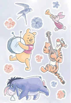 Komar Wandtattoo »Winnie the Pooh - Flowers & Music - Größe 50 x 70 cm« selbstklebend, Wandsticker, Kinderzimmer