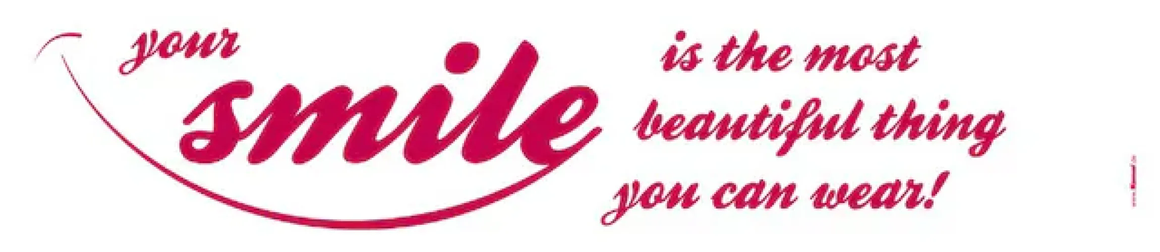 Komar Wandtattoo »Your smile - Größe 14 x 70 cm« selbstklebend, Wandsticker