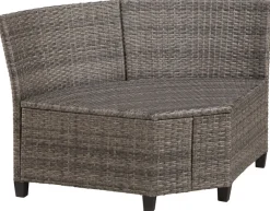 KONIFERA Gartenlounge-Set »Keros Premium« Set, 2x 2er Sofa, 1x Ecke, 1x Sessel, 2x Hocker, 1x Tisch 145x75x67,5cm, 20 Stk. tlg. Ecklounge, Polyrattan, Stahl, geeignet für 8 Personen, inkl. Auflagen