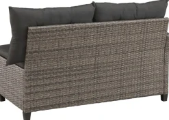 KONIFERA Gartenlounge-Set »Keros Premium« Set, 2x 2er Sofa, 1x Ecke, 1x Sessel, 2x Hocker, 1x Tisch 145x75x67,5cm, 20 Stk. tlg. Ecklounge, Polyrattan, Stahl, geeignet für 8 Personen, inkl. Auflagen