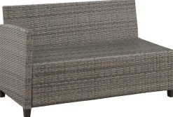 KONIFERA Gartenlounge-Set »Keros Premium« Set, 2x 2er Sofa, 1x Ecke, 1x Sessel, 2x Hocker, 1x Tisch 145x75x67,5cm, 20 Stk. tlg. Ecklounge, Polyrattan, Stahl, geeignet für 8 Personen, inkl. Auflagen